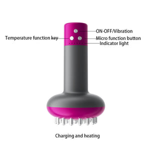 Micro-current Heating Vibration Gua Sha Device Handheld Massager Electric Meridian Massage Brush for Full Body