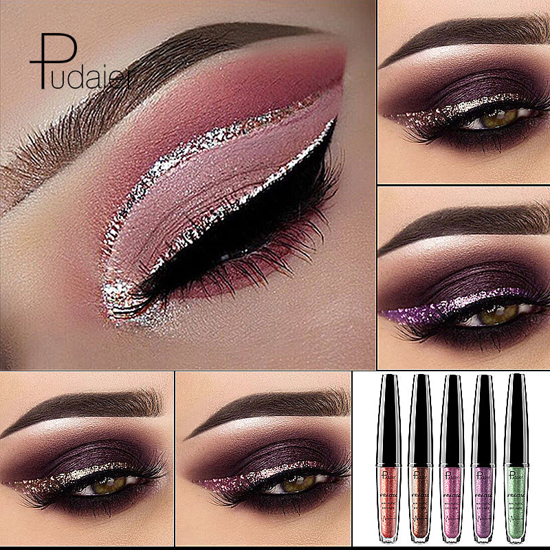 Heavy Metal Pearlescent Liquid Eyeliner Pudaier Metallic Liquid Eyeliner Sparkle Eyeliner Collection