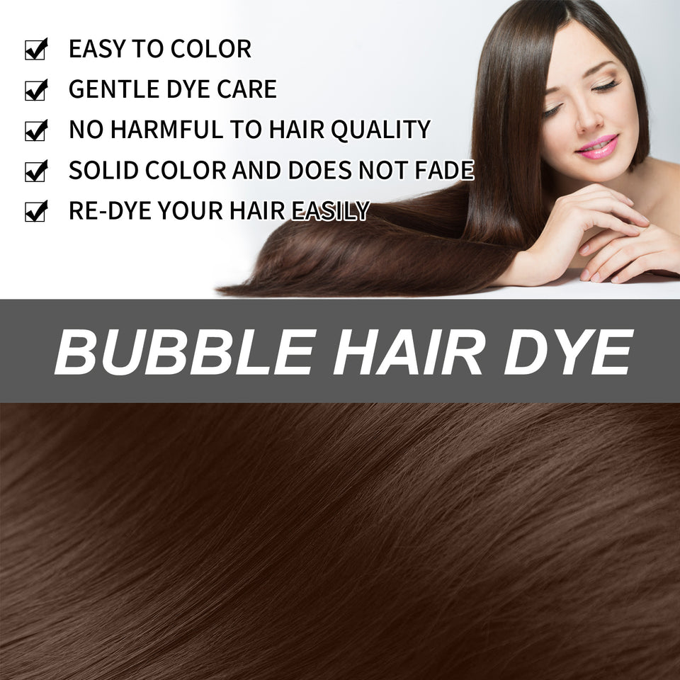 Hoegoa Hair Dye Shampoo Bubble Colored Hair Dye Shampoo Hair Color Dye Color Blackening Shampoo