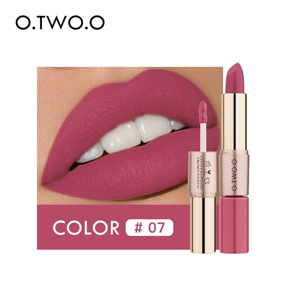 O.TWO.O 12 Colors Lips Makeup Lipstick  Lip Gloss Long Lasting Moisture Cosmetic Lipstick Red Lip Matte Lipstick Waterproof