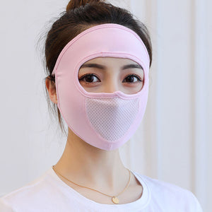 Summer New Sunscreen Mask Sunglasses Lens Sunscreen Mask Full Face Windproof And Dustproof Mask