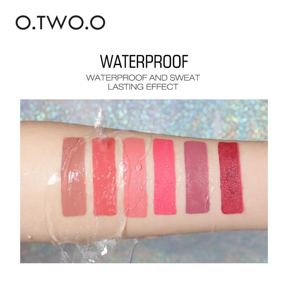 O.TWO.O 12 Colors Lips Makeup Lipstick  Lip Gloss Long Lasting Moisture Cosmetic Lipstick Red Lip Matte Lipstick Waterproof